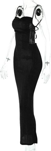 Women's Sexy Backless Maxi Dress Bodycon Elegant Ruched Sleeveless Evening Dress Long Cocktail Party Dress in Saudi Arabia