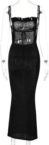 Women's Sexy Backless Maxi Dress Bodycon Elegant Ruched Sleeveless Evening Dress Long Cocktail Party Dress in Saudi Arabia