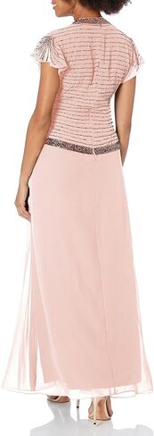 J Kara Women's Plus Size Beaded Flutter Sleeve Dress in Saudi Arabia