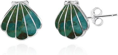 أذن البحر الفضة الاسترليني أو مقلد أقراط صدف الفيروز in Kuwait