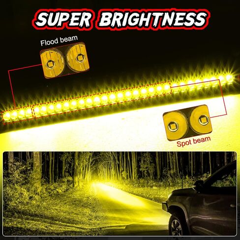 14 Inch LED Light Bar Slim 60W Single Row Driving Light Bar with Wiring Harness Amber Off Road Light Combo Work Light Super Bright Fog Lights for Trucks SUV ATV UTV Pickup Boat in Saudi Arabia