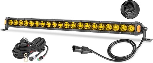14 Inch LED Light Bar Slim 60W Single Row Driving Light Bar with Wiring Harness Amber Off Road Light Combo Work Light Super Bright Fog Lights for Trucks SUV ATV UTV Pickup Boat in Saudi Arabia