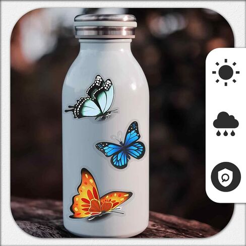 Butterfly Car Stickers and Decals, Pretty Butterfly Stickers 3D Creative Car Stickers Waterproof Car Decals Scratch-Resistant Sticker Para Carro for Women Automotive, Motorcycle, Helmet, Luggage in Saudi Arabia