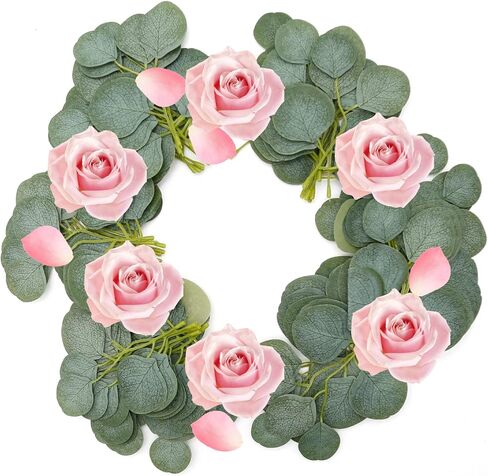 200 قطعة من أوراق الأوكالبتوس الخضراء زهور وهمية للزينة الخضرة الاصطناعية لحفلات الزفاف حديقة المساحات الخضراء الديكور in Kuwait