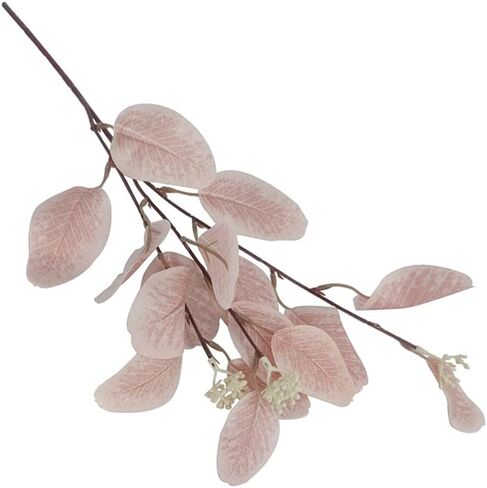 4Pcs Artificial Eucalyptus Leaves Stems Faux Eucalyptus Plant Branches for Vase Filling Home Decoration Flowers Wedding Holiday Arrangement (Light pink) in Saudi Arabia