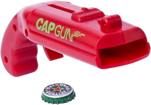 Cap Gun Bottle Opener, Launcher Shooter Bottle Opener for Creative Game,Family Party,Bar,Outdoor Barbecue (Red) in Saudi Arabia