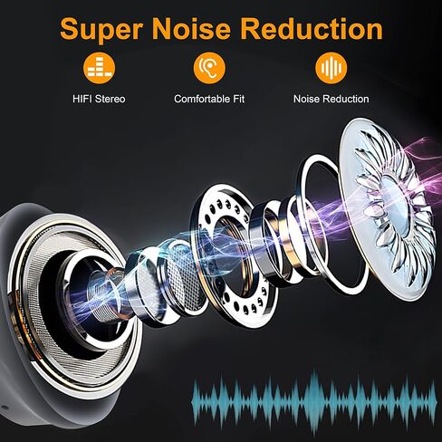 Kids Wireless Earbuds Cute Cartoon Bluetooth in-Ear Headphones Stereo Headphones Microphone Noise Canceling Touch Control 30 Hours Playtime, Suitable as Various (Little Devil) in Kuwait