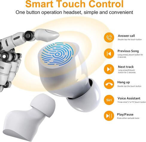 Kids Wireless Earbuds Cute Cartoon Bluetooth in-Ear Headphones Stereo Headphones Microphone Noise Canceling Touch Control 30 Hours Playtime, Suitable as Various (Little Devil) in Kuwait
