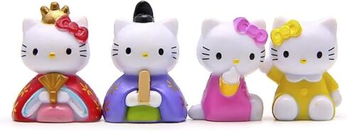 8 قطع من شخصيات القطط الحيوانية اللطيفة، مجموعة ألعاب كيتي، مجموعة ألعاب صغيرة للقطط، ديكورات حفلات الحديقة الجنية، تماثيل القطط لتزيين الكيك in Kuwait