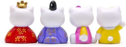 8 قطع من شخصيات القطط الحيوانية اللطيفة، مجموعة ألعاب كيتي، مجموعة ألعاب صغيرة للقطط، ديكورات حفلات الحديقة الجنية، تماثيل القطط لتزيين الكيك in Kuwait