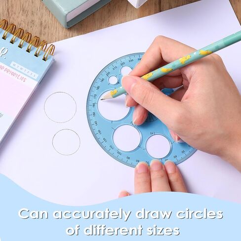 قطعتان من قوالب الاستنسل الدائرية، قالب دائرة لرسم مسطرة استنسل دائرية بلاستيكية، أداة مساعدة للرسم متعددة الوظائف، أداة رسم مسطرة دائرية احترافية للدراسة والتصميم والمكتب in Saudi Arabia