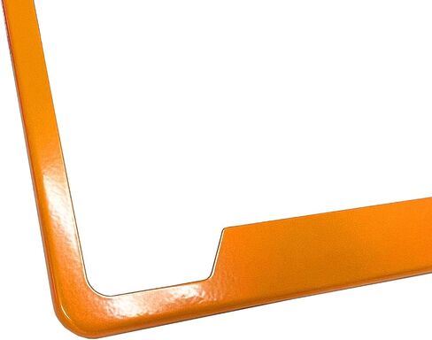 Bottom Cut OutLicense Plate Frame Combo Blue Mirror Chrome Electroplating Universal Fit Aluminum Screw On Cap Cover, T304 Stainless Steel, Rust Proof Weather Proof (Qty: 1 Frame) in Saudi Arabia