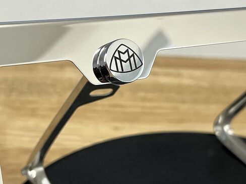 (Qty: 1 Frame) Compatible with Maybach License Plate Frame with Metal Caps Material: T304 Stainless Steel Color: Matte Black Lettering: Laser Etching in Saudi Arabia