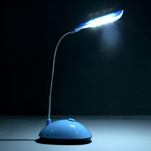 Mini LED Desk Lamp, Portable 4 LED Table Light Study Eye-Caring Table Reading Lights Button Control for Reading Relaxation Bedtime(Blue) in Saudi Arabia