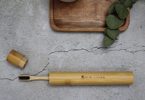 Bamboo Toothbrush Holder | Bamboo Carry Case | Biodegrade Eco Product | 21cm Natural Product in Saudi Arabia