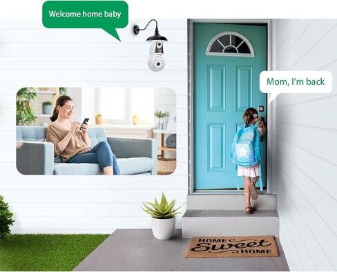 【6MP Dual Lens Linkage】Light Bulb Security Camera, 2.4GHz Light Socket Home Cameras Wireless Indoor, Screw in Bulb Camera with 360°View, Color Night, AI Tracking, Audible Alarm, Alert Push,SD/Cloud in Kuwait