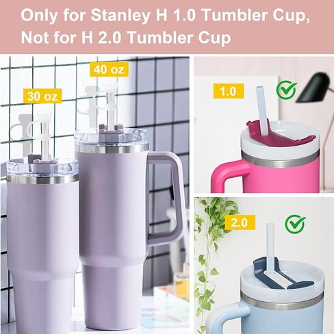مجموعة سدادة الانسكابات بغطاء من القش متوافقة مع كوب ستانلي 40 أونصة 30 أونصة Quencher H2.0، 2 غطاء غطاء من القش من السيليكون، 2 سدادة انسكاب مربعة و2 سدادة تسرب دائرية لملحقات أكواب ستانلي in Saudi Arabia