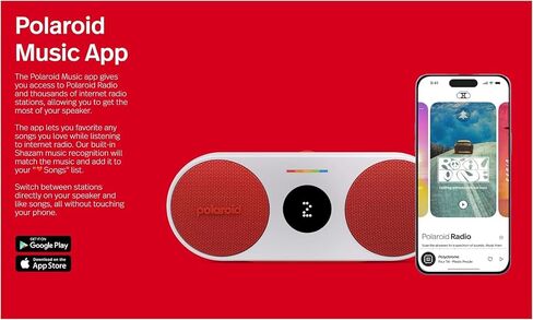 Polaroid P2 Portable Bluetooth Speaker with NFC, Dual Stereo Pairing, 20W RMS Power, Carry Strap, Clip-On, AUX Input, Wireless Music Player, Black, W/Pouch and Extra 6ft USB-C to USB-C Cable in Saudi Arabia
