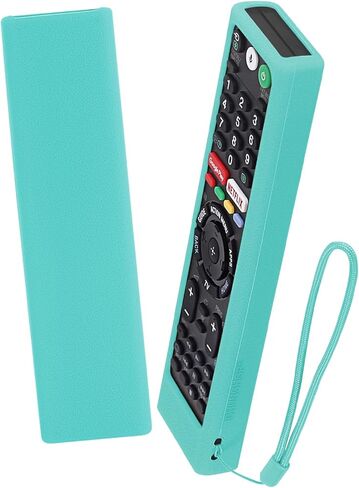 CHUNGHOP Protective Silicone Remote Case for Sony RMT-TX102U RMF-TX200U RMT-TX200U RMF-TX300U Smart Android TV Voice Remote Controller Washable Anti-Lost Remote Cover with Loop (Glow in Dark Blue) in Kuwait