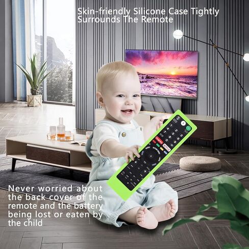 CHUNGHOP Protective Silicone Remote Case for Sony RMT-TX102U RMF-TX200U RMT-TX200U RMF-TX300U Smart Android TV Voice Remote Controller Washable Anti-Lost Remote Cover with Loop (Glow in Dark Blue) in Kuwait