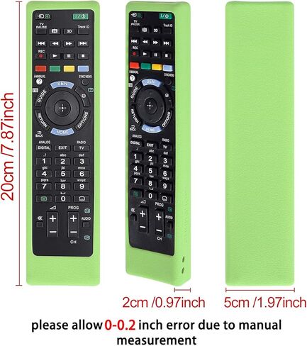 CHUNGHOP Protective Silicone Remote Case for Sony RMT-TX102U RMF-TX200U RMT-TX200U RMF-TX300U Smart Android TV Voice Remote Controller Washable Anti-Lost Remote Cover with Loop (Glow in Dark Blue) in Kuwait