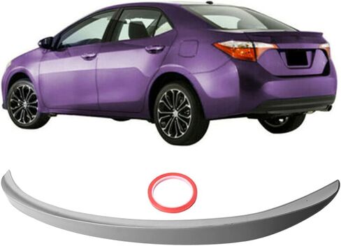 WFLNHB Rear Trunk Wing Spoiler Unpainted Replacement for 2014-2019 Toyota Corolla 4 Door Sedan 2014 2015 2016 2017 2018 2019 in Saudi Arabia