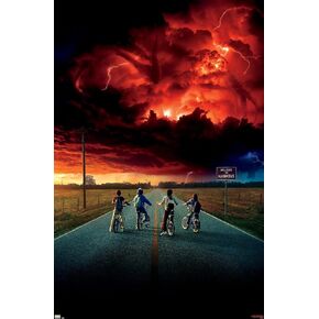 Trends International 24X36 Netflix Stranger Things: Season 2 - Key Art Wall Poster, 24" x 36", Unframed Version
