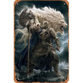 ملصق Lion King Elden Ring ملصق معدني عتيق مقاس 8 × 12 بوصة كهف رجل ديكور جدران المنزل in Kuwait
