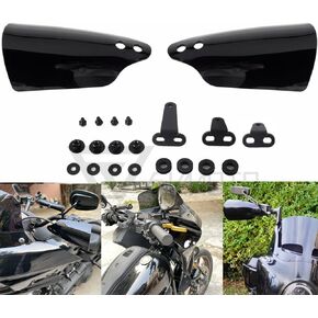 Club Style Handlebar Handguards Upgrade Bracket Compatible with Harley Touring Road Glide Electra Glide Road King, Softail Street Bob FXBB 114 FXBBS Low Rider ST 117 FXLRST