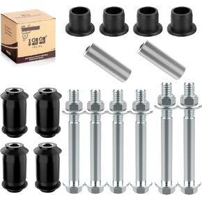 10L0L Golf Cart A Arm Bushing Sleeve Kit for EZGO RXV Gas & Electric 2008-up, Replace OEM# 608086 601340 602085 601754 602415 600525