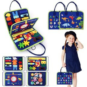 3 ثعالب مشغولة، لعبة حورية البحر مونتيسوري للأطفال الصغار لوحة حسية أنشطة تعليمية لتعلم المهارات الحركية الدقيقة هدايا للأولاد والبنات in Kuwait