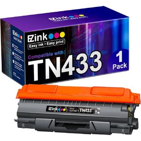E-Z Ink (TM Compatible Toner Cartridge Replacement for Brother TN-433 TN433 TN433bk TN431 Compatible with HL-L8260CDW HL-L8360CDW MFC-L8610CDW MFC-L8900CDW (1 Black, 1 Pack)