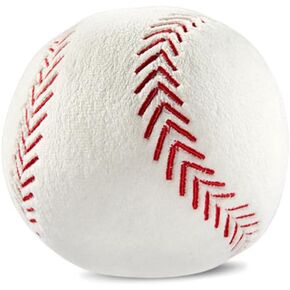 Baseball Football Plush Pillow,Stuffed Sports Throw Plush Toy,Decorative Round Soft Sport Ball Pillow, 3D Ball Shaped Throw Pillows Gift for Girls or Boys (White, Baseball)