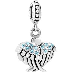 Angel Wing Openable Hope Star Charm Compatible with Pandora Charms Bracelets
