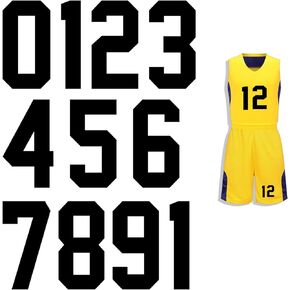 8 Inch 11PCS Iron-On Numbers Heat Transfer Letters Paper DIY for Clothing Jersyes T Shirts Team Slogan (Black)