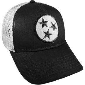 Strange Cargo Tees Tennessee Flag Black and Grey Curved Brim Cap Hat Snapback Adjustable