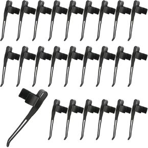 Flashlight Pocket Clip 25PCS Flashlight Pocket Black Stainless Steel Pocket Clips Without Hole Penlight Replacement Parts for Flashlights Keychain Lights