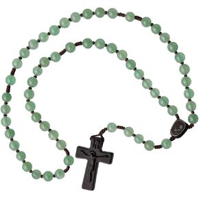 8mm Green Jade/Jujube Wood 5 Decade Rosary