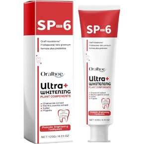 Sp-6 Ultra Whitening, Deep Cleaning Care Sp-6 Brightening Probiotic Ultra Whitening Toothpaste. (1 Pcs Red style)