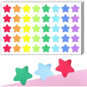 800 Pieces, 3/4 inch - Star Stickers for Kids Reward, 8 Colors