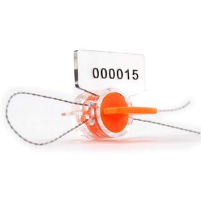 Twist Tight Roto Security Meter Seals Anti-Tamper High Electric Security Utility Plastic Gas Meter Seals Numbered (Red, Pack of 100 PCS) with Stainless Wire (100 m)