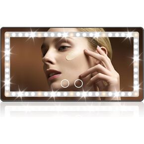 Car Sun Visor Vanity Mirror,Rechargeable Car Mirror with 3 Light Modes & 60 LEDs, Makeup Mirror With Dimmable Touch Screen,Car Mirror Accessories for Women Girl,Universal for Car SUV