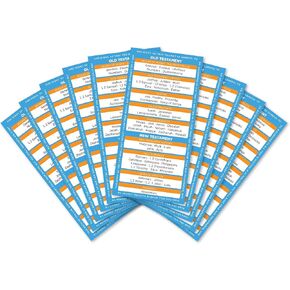 Books of The Bible Bookmarks, Bulk Pack of 48 Large Christian Devotional Guides for Bible Studies & Sunday School, Bible References to Read About Heaven, Salvation, & God's Amazing Love for You