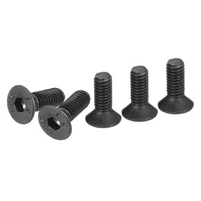 M3-0.5x8mm Flat Head Socket Cap Screws, 100 Pack Hex Socket Flat Head Screws Carbon Steel Black Oxide, Full Thread, Countersunk Bolts