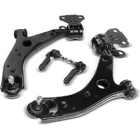 A-Premium Set of 4, Front Lower Control Arm, Outer Tie Rod End, Compatible with Mazda 3 2007 2008 2009, Turbocharged Only