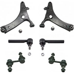 TRQ Front Lower Control Arm Ball Joint Sway Bar Link Outer Tie Rod End Steering & Suspension Kit Set 6pc for 2013-2017 Subaru XV Crosstrek