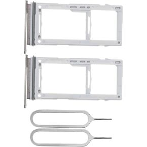 2PCS Dual SIM Card Slot Tray Holder Micro SD Card Holder Replacement with SIM Pin Compatible with Samsung Galaxy S10/S10 Plus 2019 Black