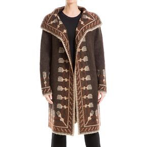 Max Studio Women's Spread Collar Sweater Coat