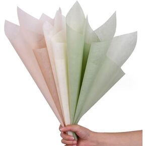 OUKEYI 145 Sheets Korean Of Cotton Wrapping Flower Paper Non-Woven Floral Wrapping Paper, Waterproof Pleated Withdrawable Flower Bouquet Lining Paper Flower Shop Supplies Floral Gift Packaging Paper