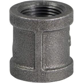CNMS0100 1" Black Malleable Iron Straight Left/Right Coupling, 1